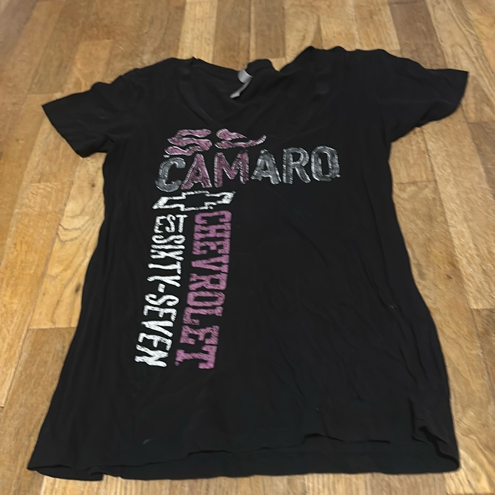 V neck tee shirt size large